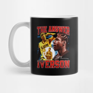 Allen Iverson The Answer Basketball Signature Vintage Retro 80s 90s Bootleg Rap Style Mug